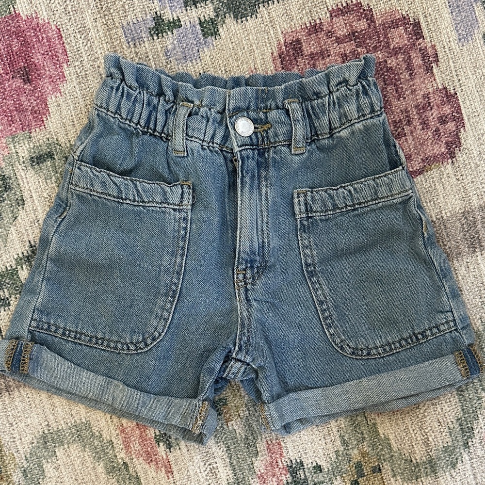 Zara Blue Denim Kids Girls Shorts 6